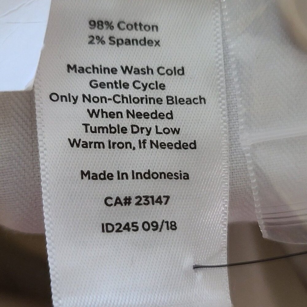Talbots Perfect Crop Curvy Pants Plus Sz 24W Beige Chinos Zip Front Preppy NWT - Picture 7 of 10